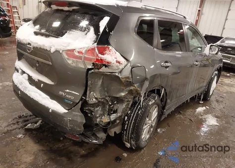 2015 Nissan Rogue Sv z USA, uszkodzony, nr VIN KNMAT2MV8FP514546